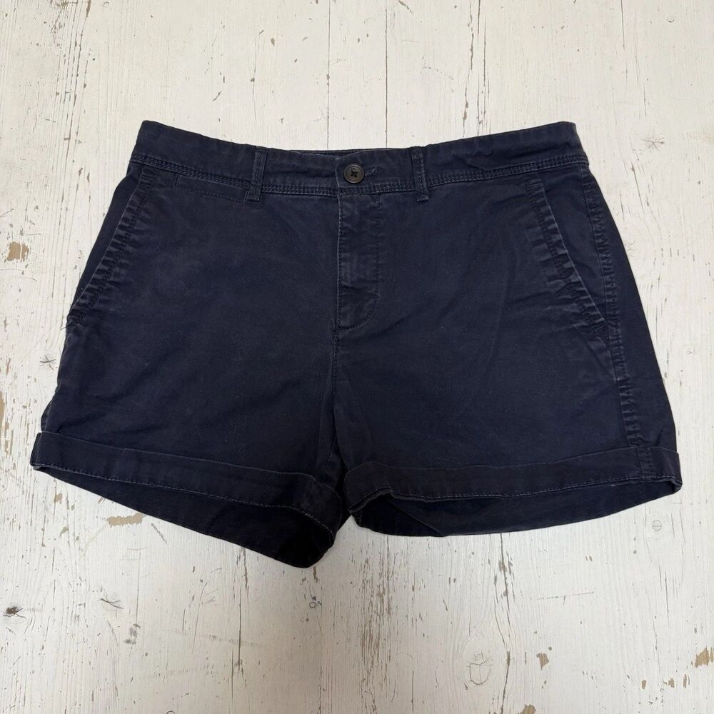 Banana Republic City Chino Women Size 2 Navy Blue Cuffed Shorts